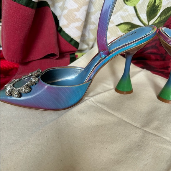 Gianni Bonnie Halter Back Pumps with Rhinestone and Changeable color - Picture 9 of 14